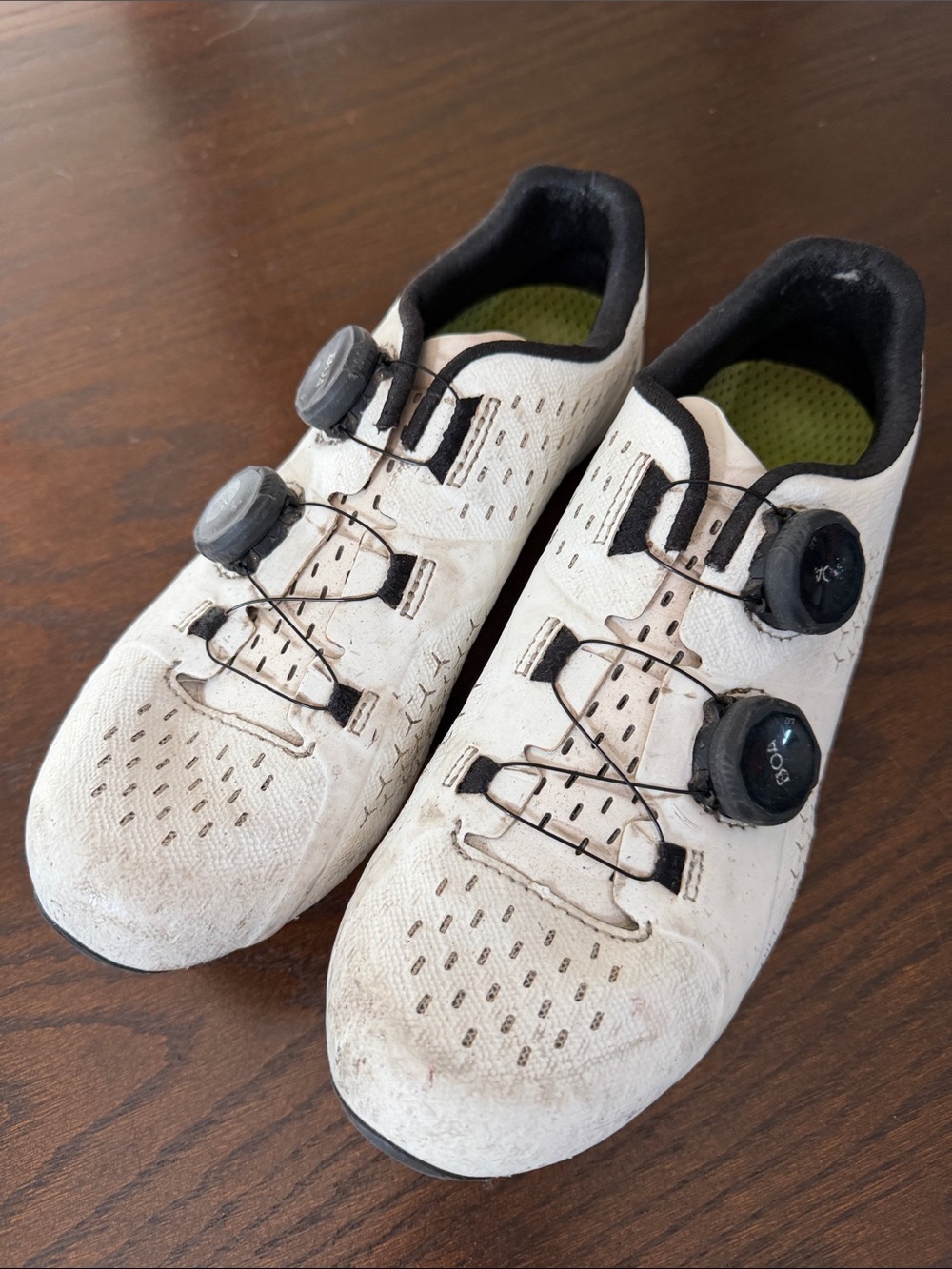 TREK White Cycling Shoes with BOA Closure